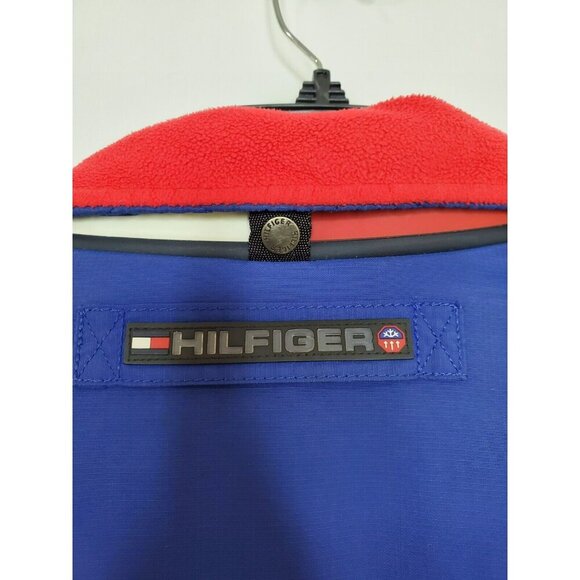 TOMMY HILFIGER Jacket Waterstop Coldstop SPELLOUT Coat Parka Blue MENS Size XL - Picture 4 of 9